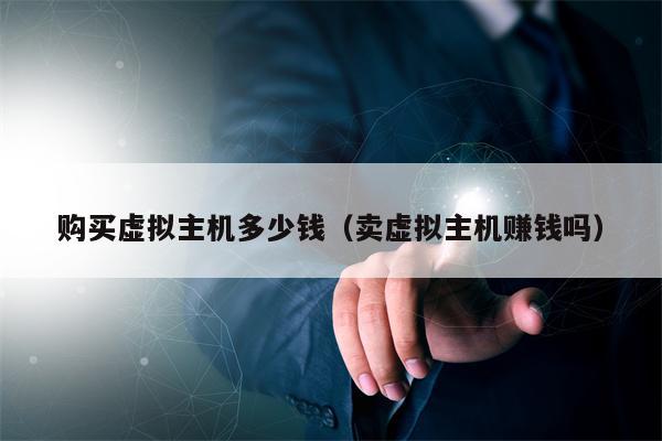 购买虚拟主机多少钱（卖虚拟主机赚钱吗）