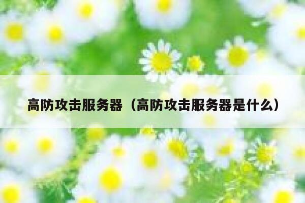 高防攻击服务器（高防攻击服务器是什么）