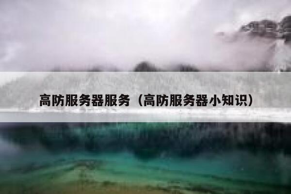 高防服务器服务（高防服务器小知识）