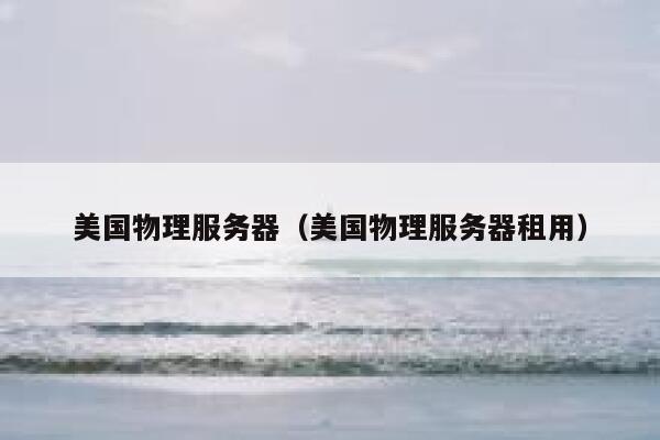 美国物理服务器（美国物理服务器租用）