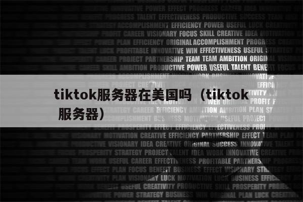 tiktok服务器在美国吗（tiktok 服务器）