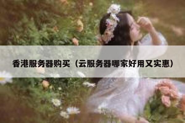 香港服务器购买（云服务器哪家好用又实惠）