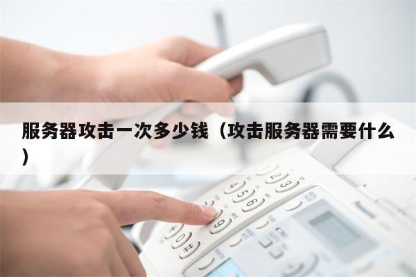 服务器攻击一次多少钱（攻击服务器需要什么）