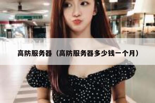 高防服务器（高防服务器多少钱一个月）