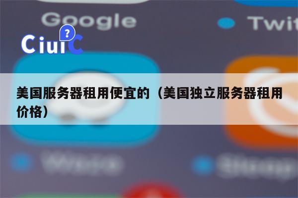美国服务器租用便宜的（美国独立服务器租用价格）
