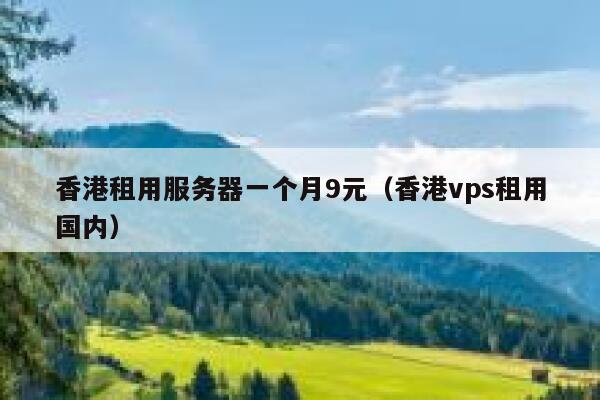 香港租用服务器一个月9元（香港vps租用国内）