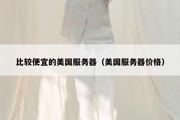 比较便宜的美国服务器（美国服务器价格）