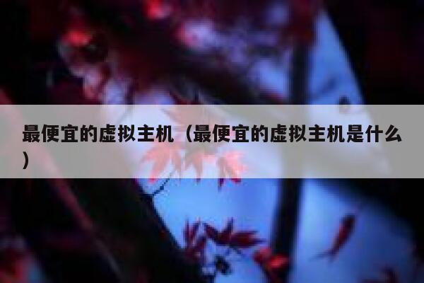 最便宜的虚拟主机（最便宜的虚拟主机是什么）