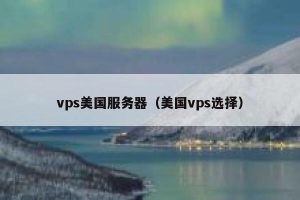 vps美国服务器（美国vps选择）