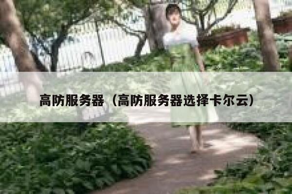 高防服务器（高防服务器选择卡尔云）