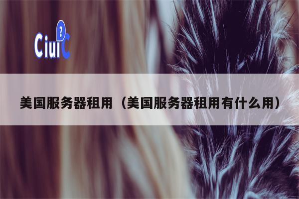美国服务器租用（美国服务器租用有什么用）