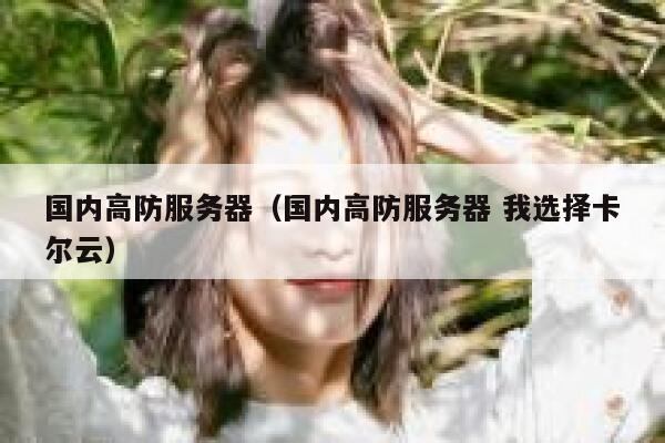 国内高防服务器（国内高防服务器 我选择卡尔云）